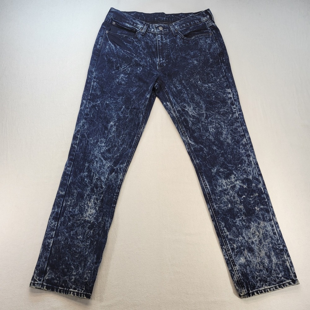 Levi's 541 Athletic Taper Jeans Mens 34x32 Blue Acid Wash Stretch Denim